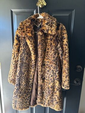 J. Crew Faux Leopard Jacket XXS EUC